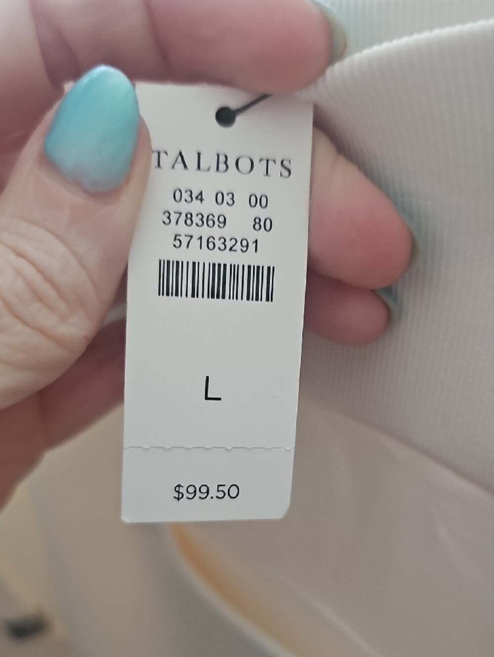 T by Talbots AirKnit Stretch Wide Leg Pants in an off-white/cream - Picture 7 of 7